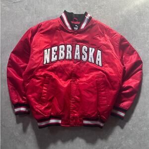 90s Vintage Nebraska Cornhuskers Puma Satin Jacket Size M